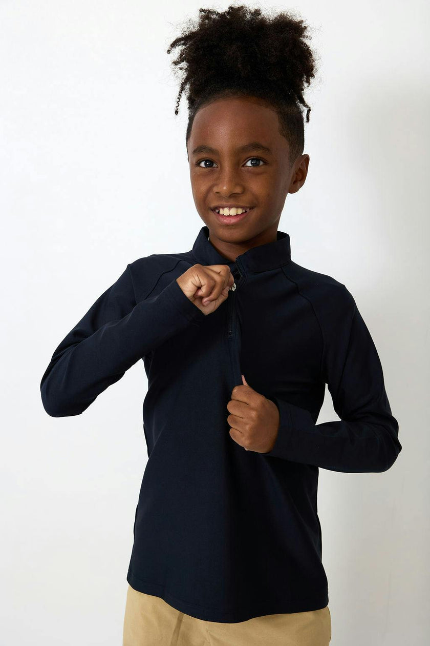 black half-zip
