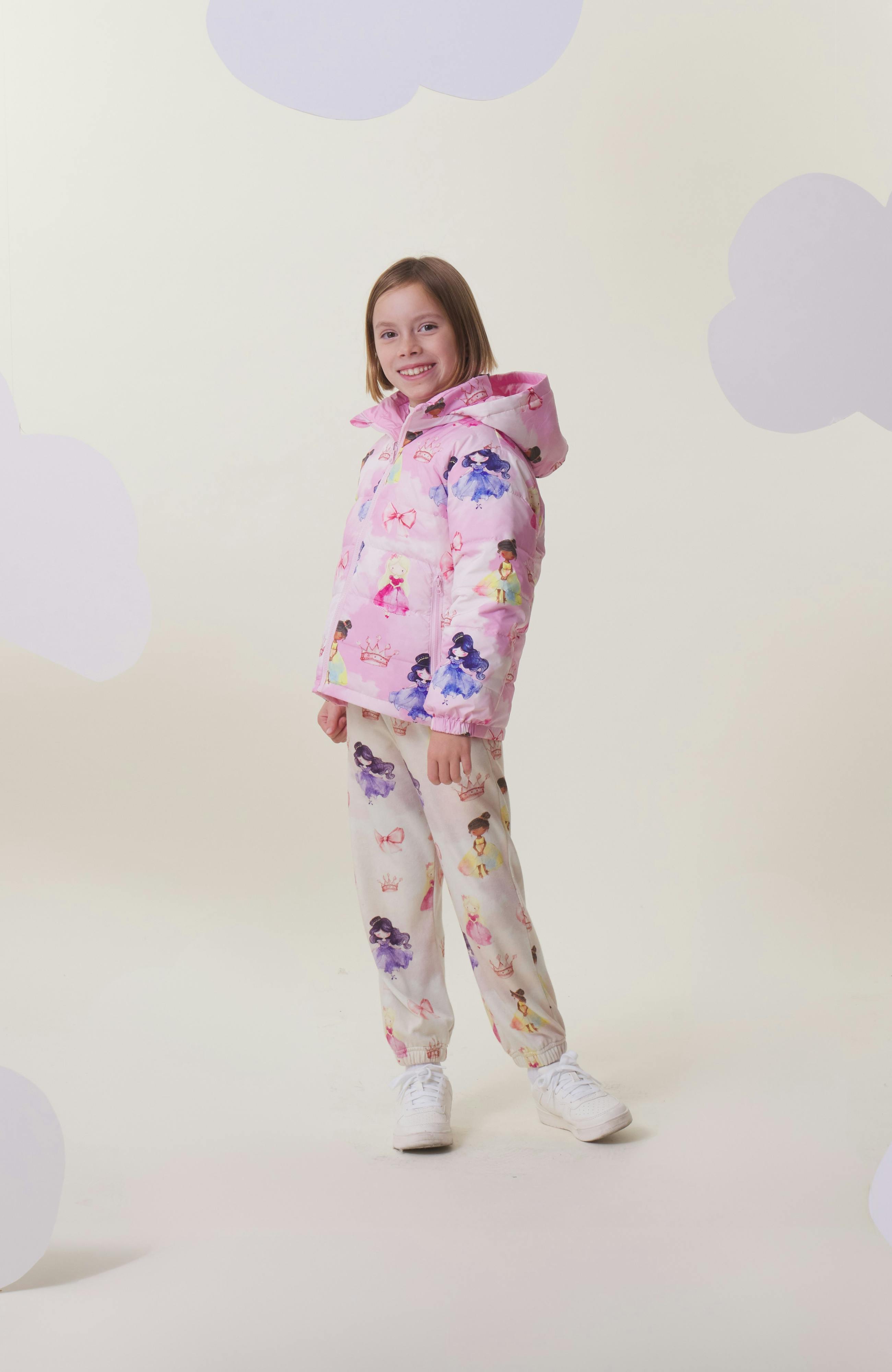 Blake Hooded Reversible Lightweight Down Puffer Jacket, Princess Dream