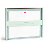 Scalloped Heart Flat Note Set