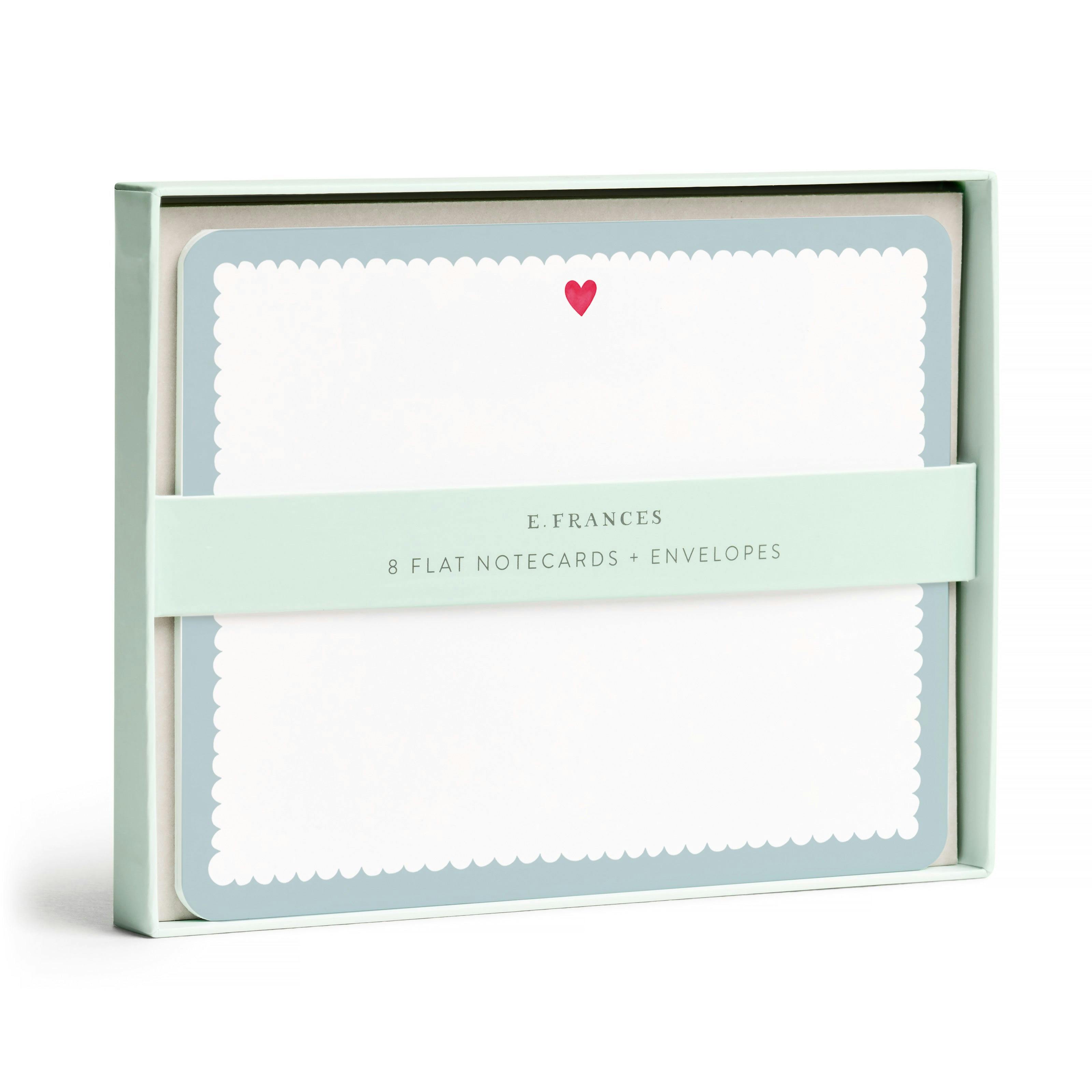 Scalloped Heart Flat Note Set