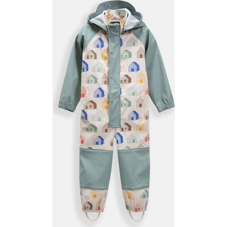 House Print Rain Coverall Jumpsuit