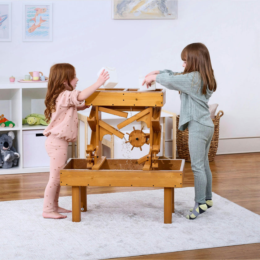Outdoor Wooden Water Table for Toddlers | Kids’ Sensory Play Station