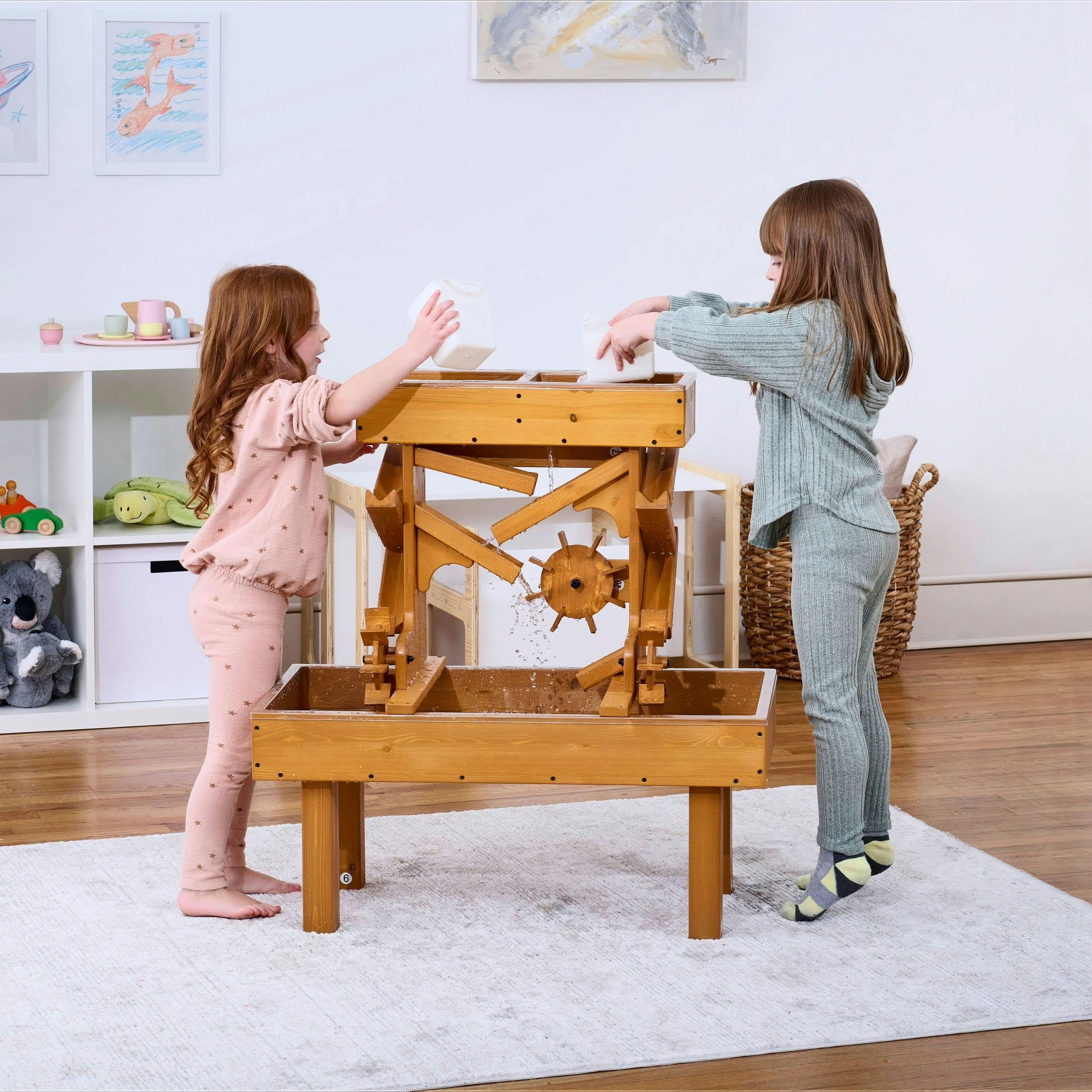 Outdoor Wooden Water Table for Toddlers | Kids’ Sensory Play Station