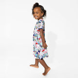 Justice League Heroines Bamboo Girls' Short Sleeve Dress