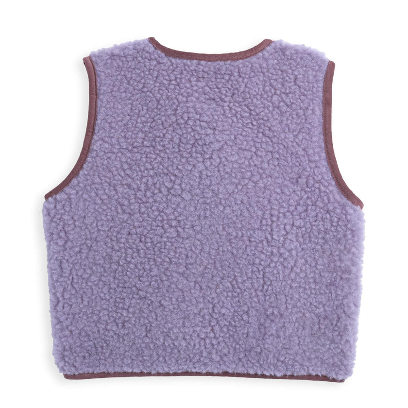 children's merino wool vest - lilac cloud