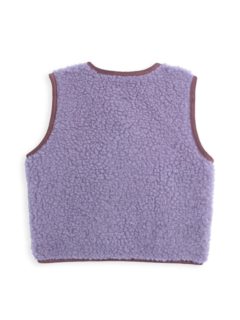 children's merino wool vest - lilac cloud