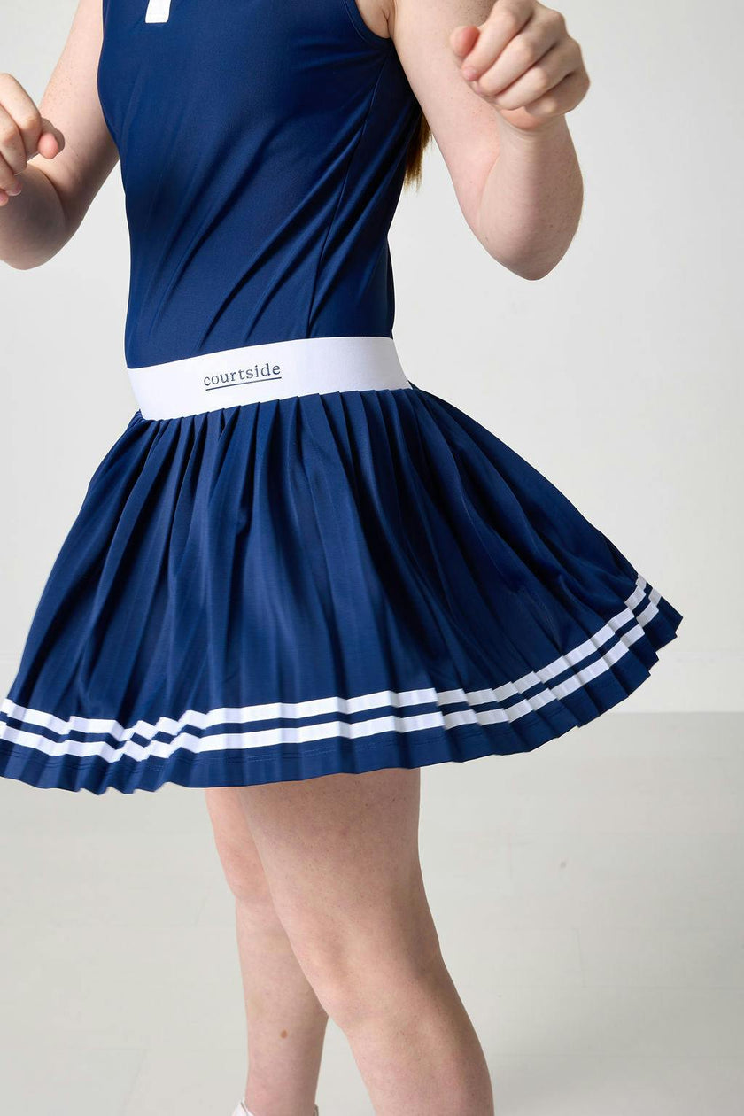 the girls league navy skort