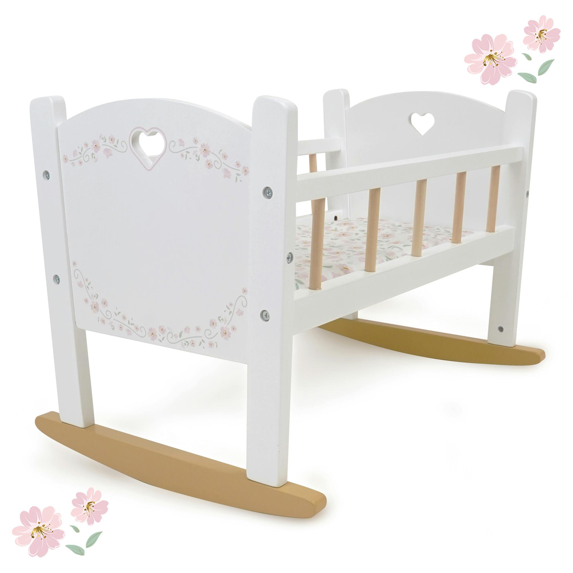 Little Flora: Wooden Doll Cradle