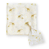Bamboo Muslin Swaddle Blanket & Topknot Set