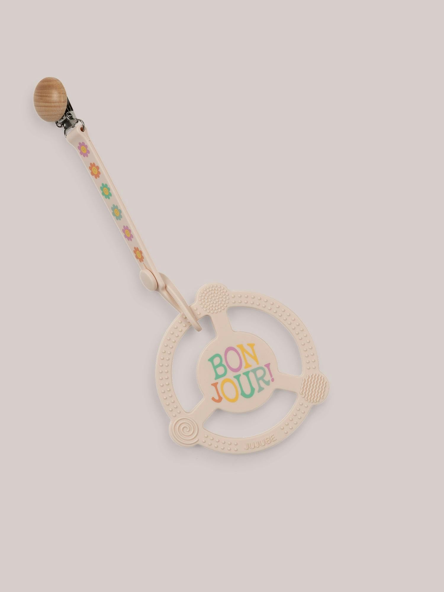 Studio Oh! Silicone Teether Ring With Detachable Clip