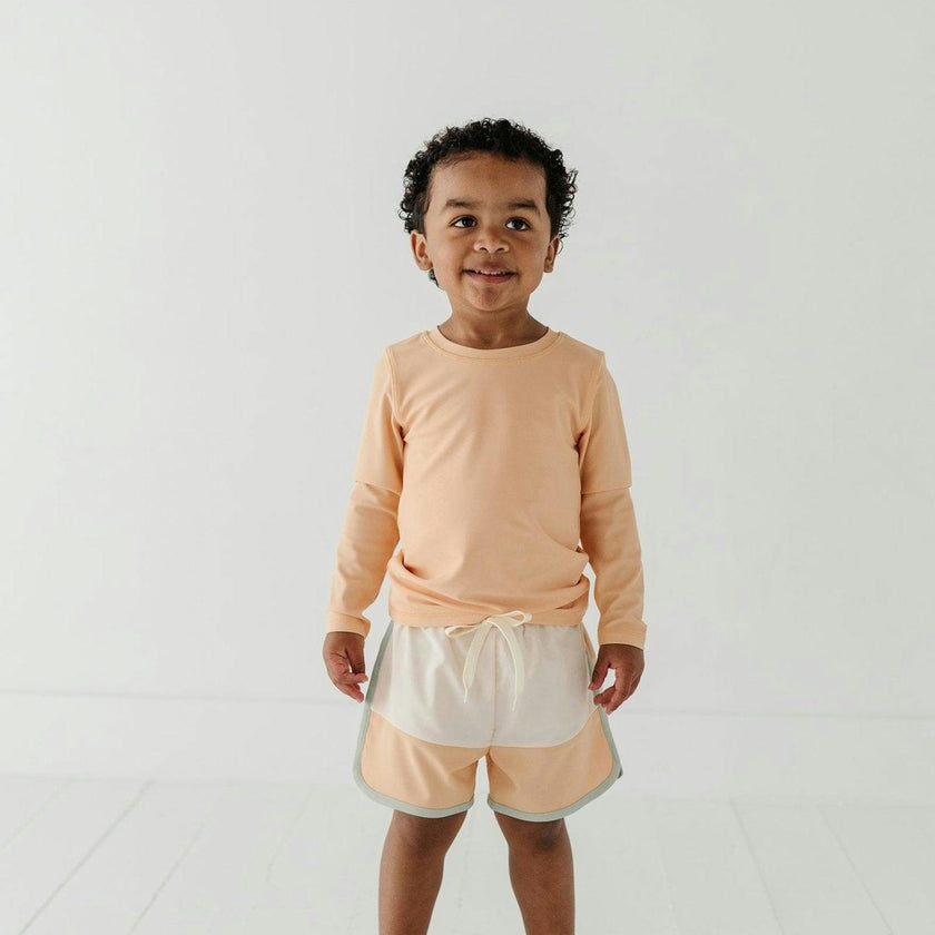 Boy's Long Sleeve Rash Guard Swim Shirt