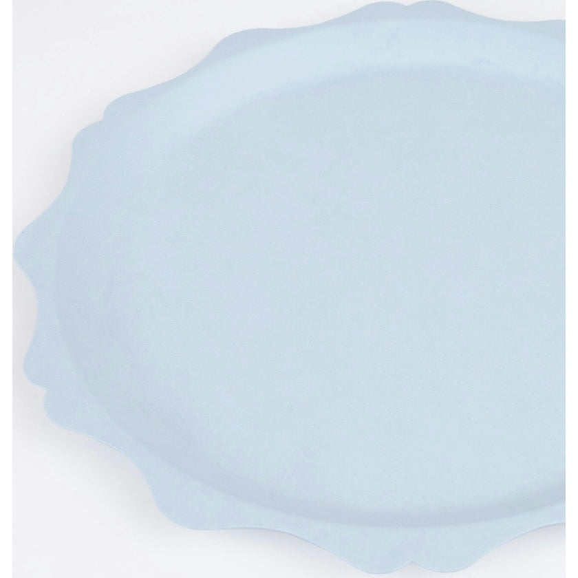 Blue Decorative Edge Compostable Side Plates