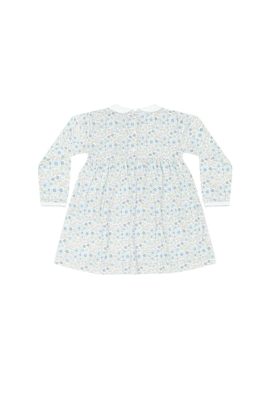 Blue Meadow Smocked Dress LS