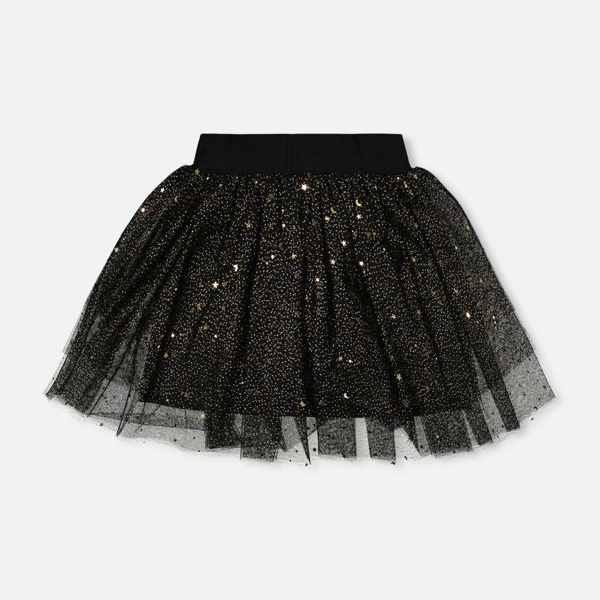 Multi Layer Glittering Mesh Skirt