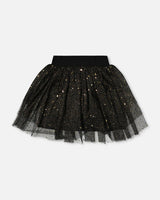 Multi Layer Glittering Mesh Skirt