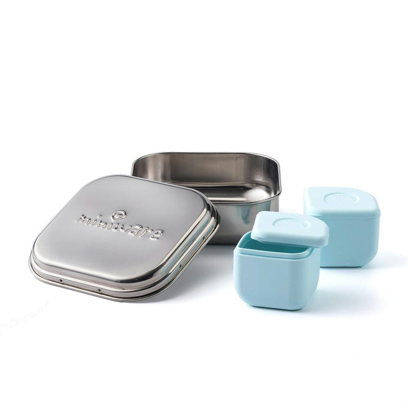 GrowBento: All Ages Bento Box - Chrome + Aqua