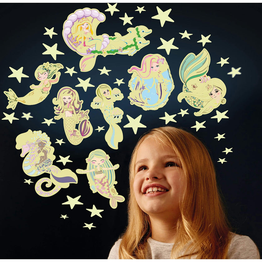 The Original Glowstars: Glowstars & Mermaids Self-Adhesive Pads for Décor