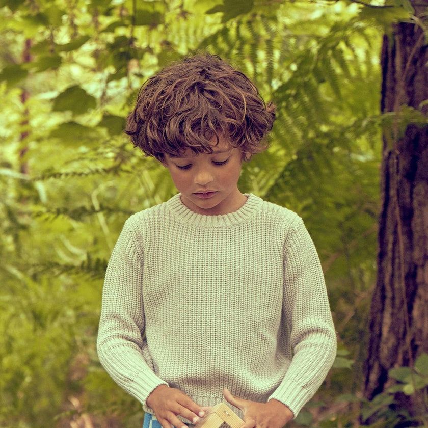Classic Fisherman Jumper | Chalk