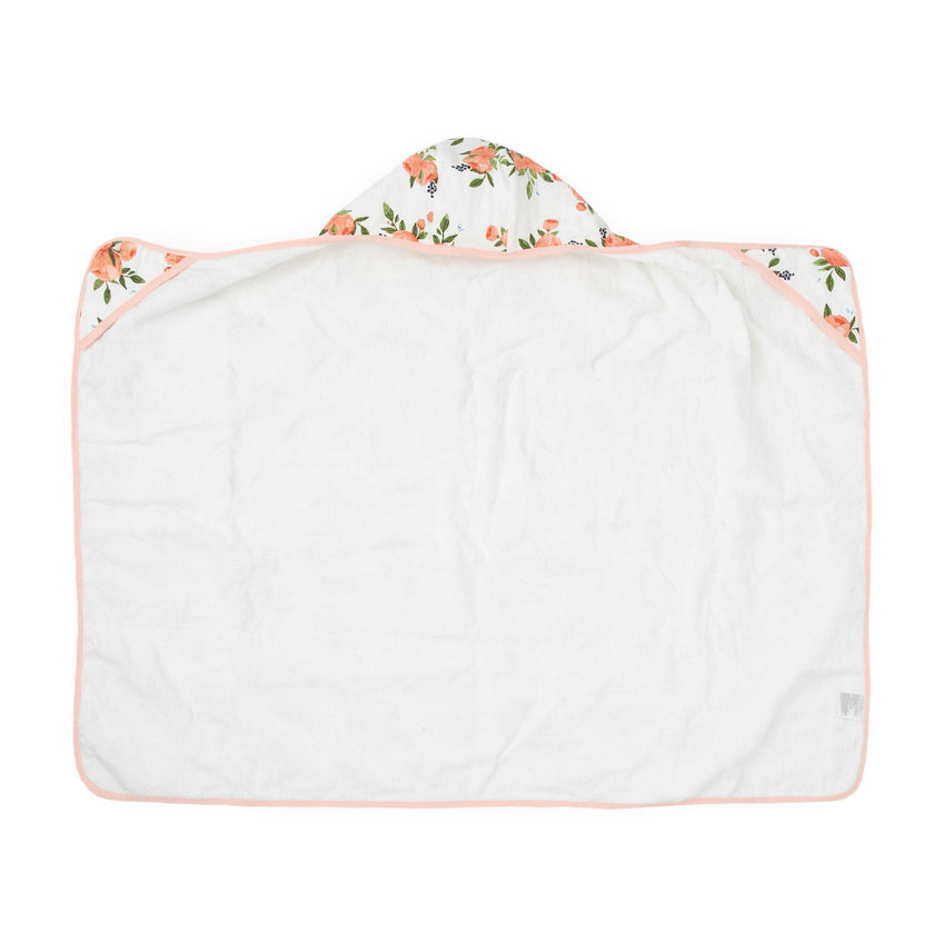 Toddler Hooded Towel - Watercolor Roses
