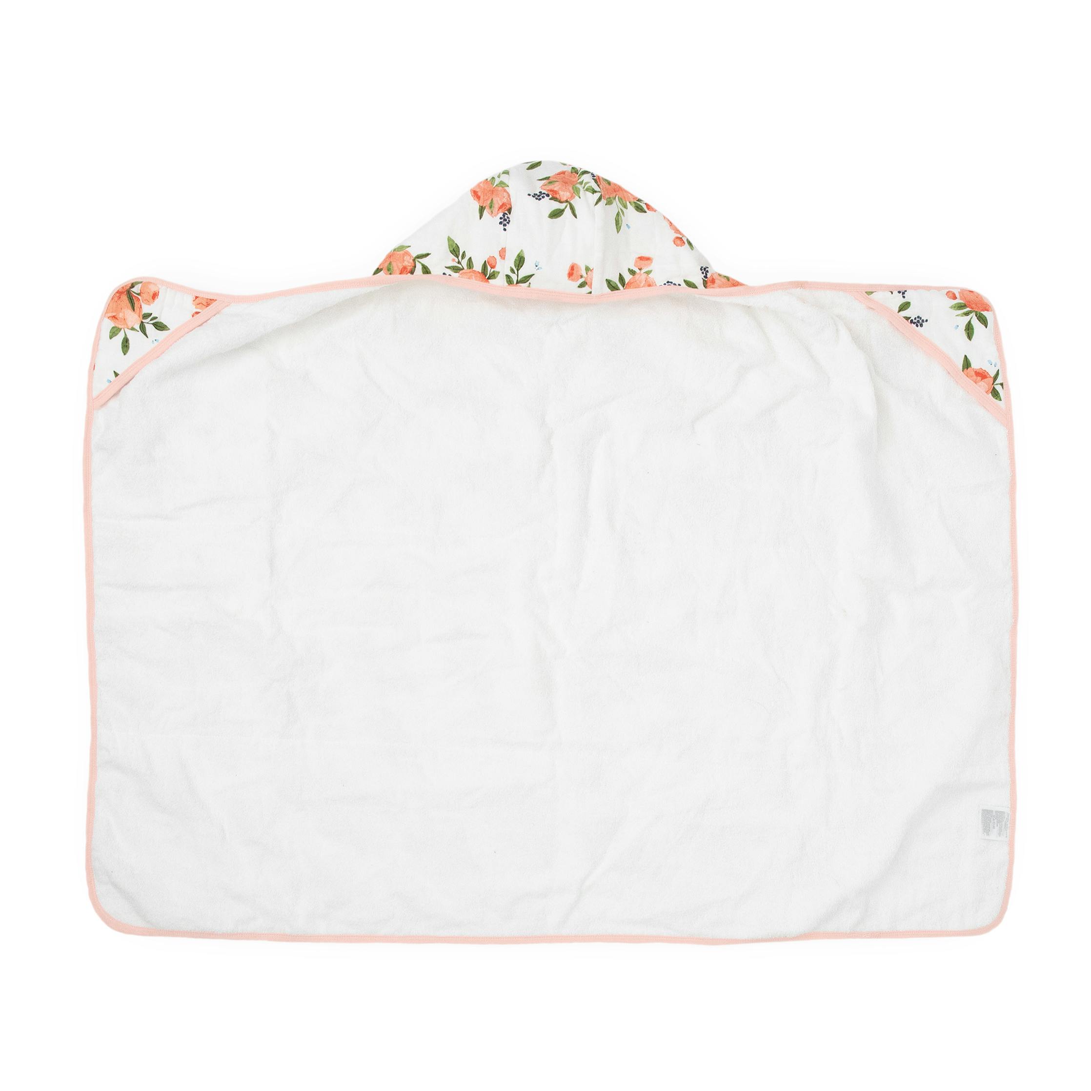 Toddler Hooded Towel - Watercolor Roses