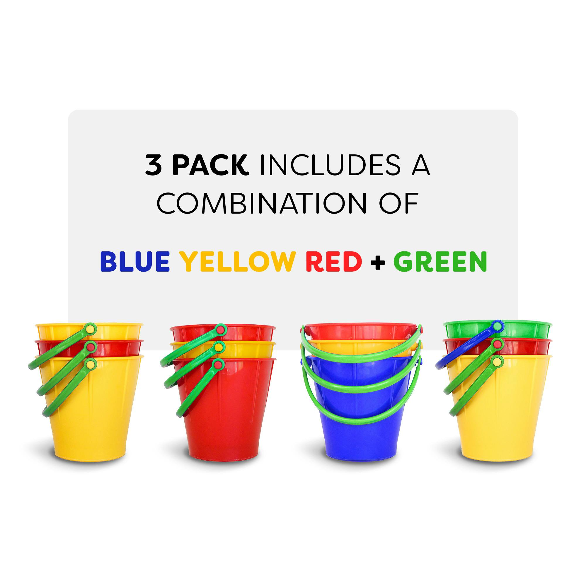Large Sand Pail 3 Pack (COLORS VARY)