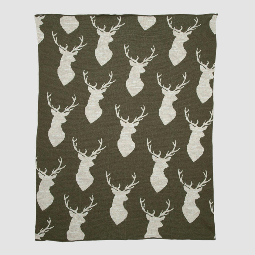 Cotton Sustainable Knit Throw Blanket | Oh Deer