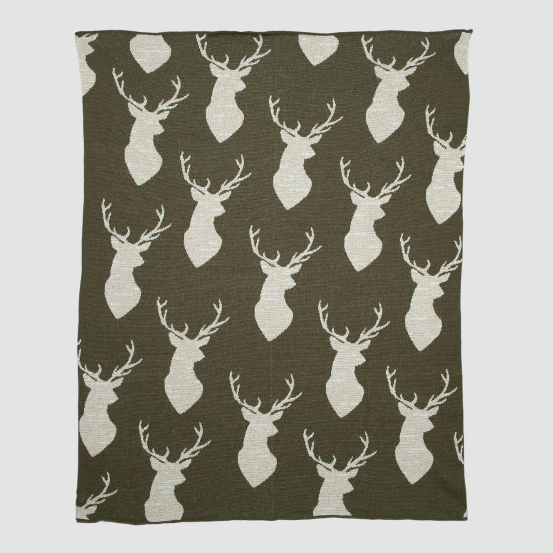 Cotton Sustainable Knit Throw Blanket | Oh Deer