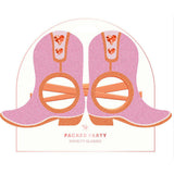 Packed Party Better in Boots Pink Glitter Cowboy Boot Novelty Party Glasses - Glitter Felt Boot Shape with Jewel Heart Details, One Size Fits All