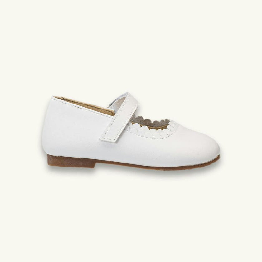 Toddler Aria Ballet Flat | White Leather