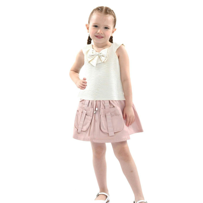 Strap Bow Shorts Set