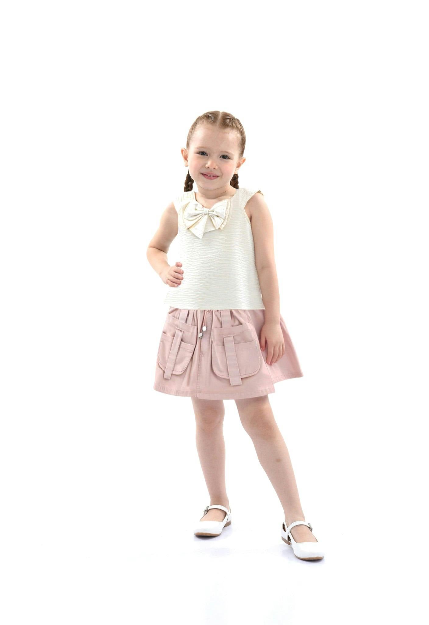 Strap Bow Shorts Set