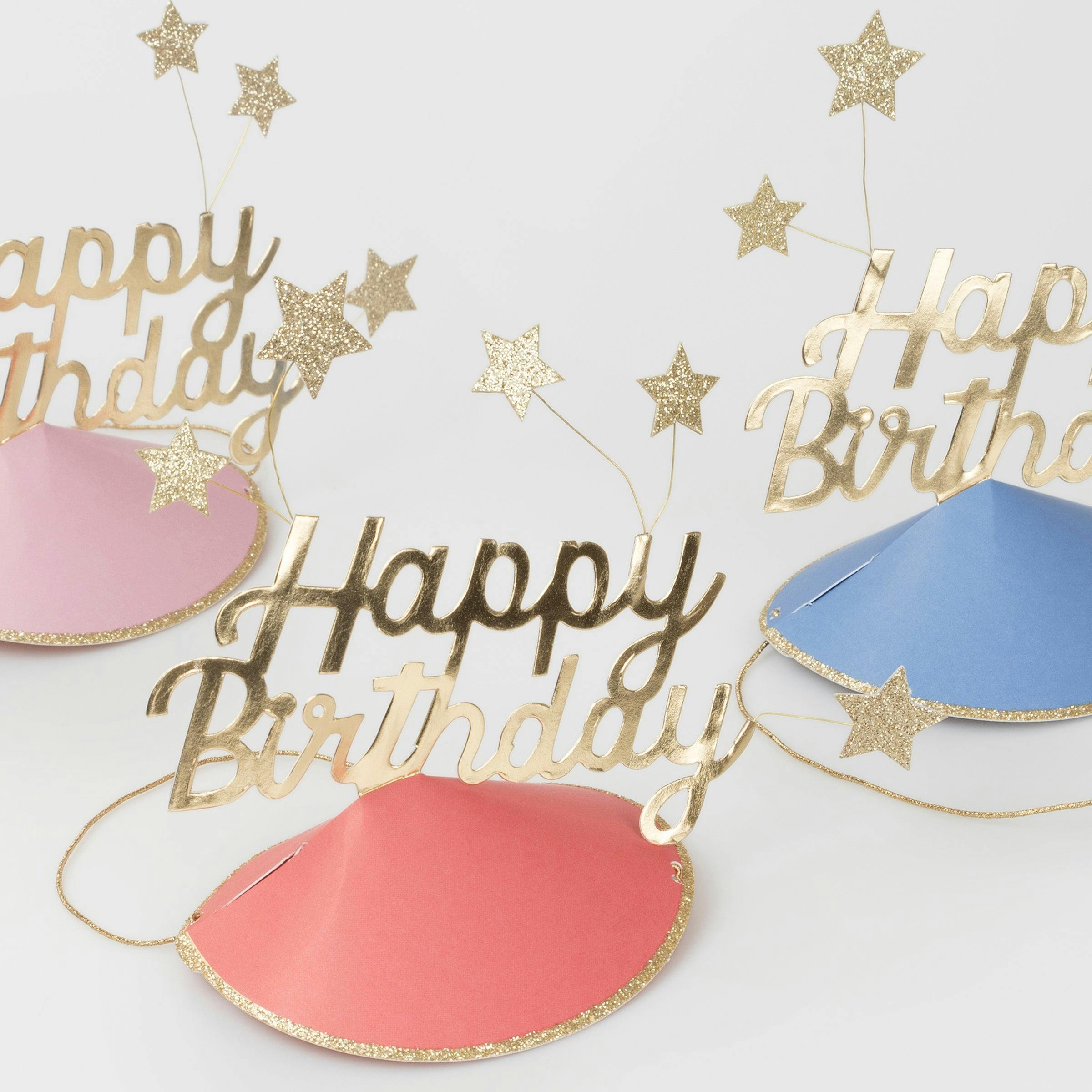Happy Birthday & Stars Party Hats