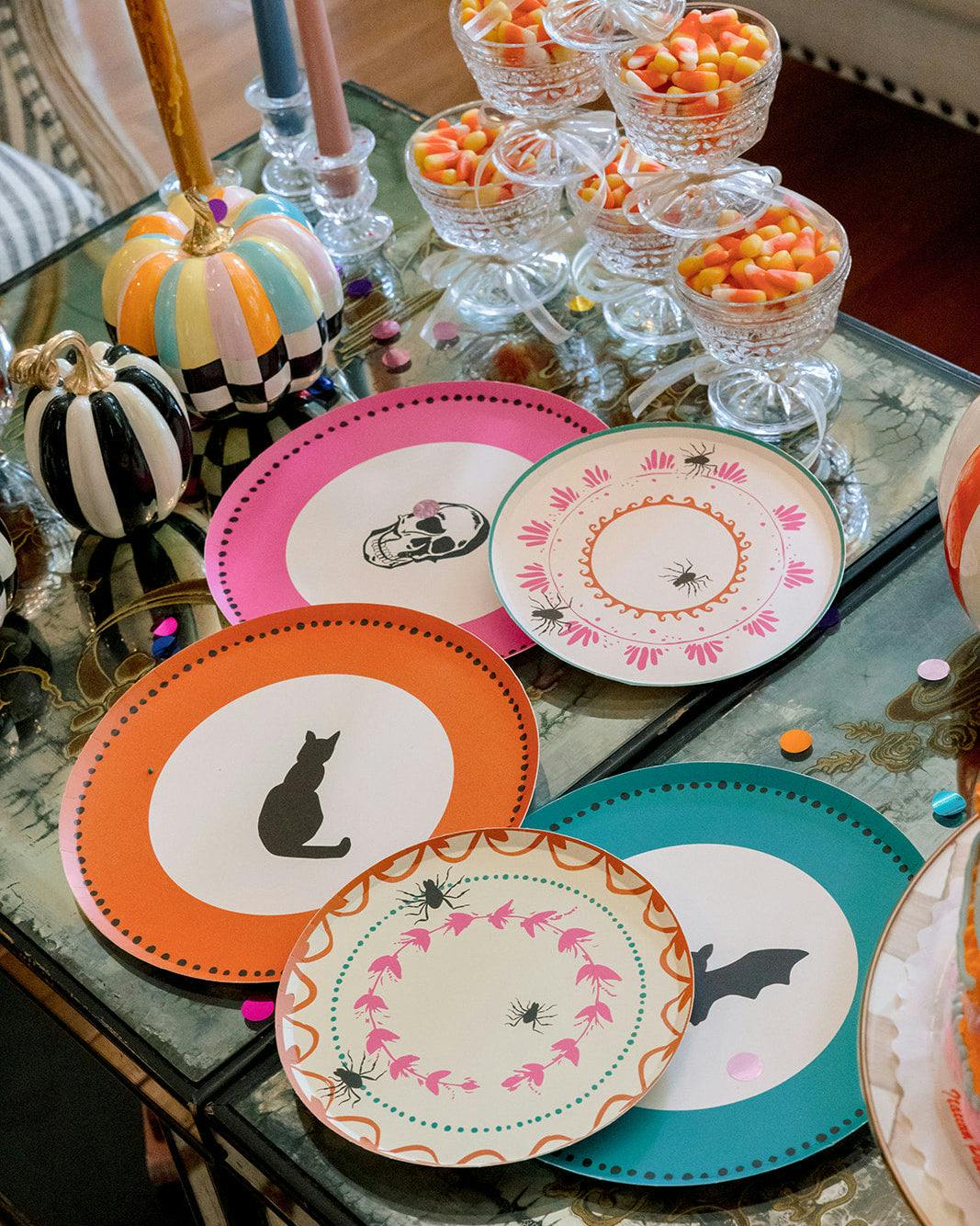 Bewitched Appetizer Plate Set - Electric Pink