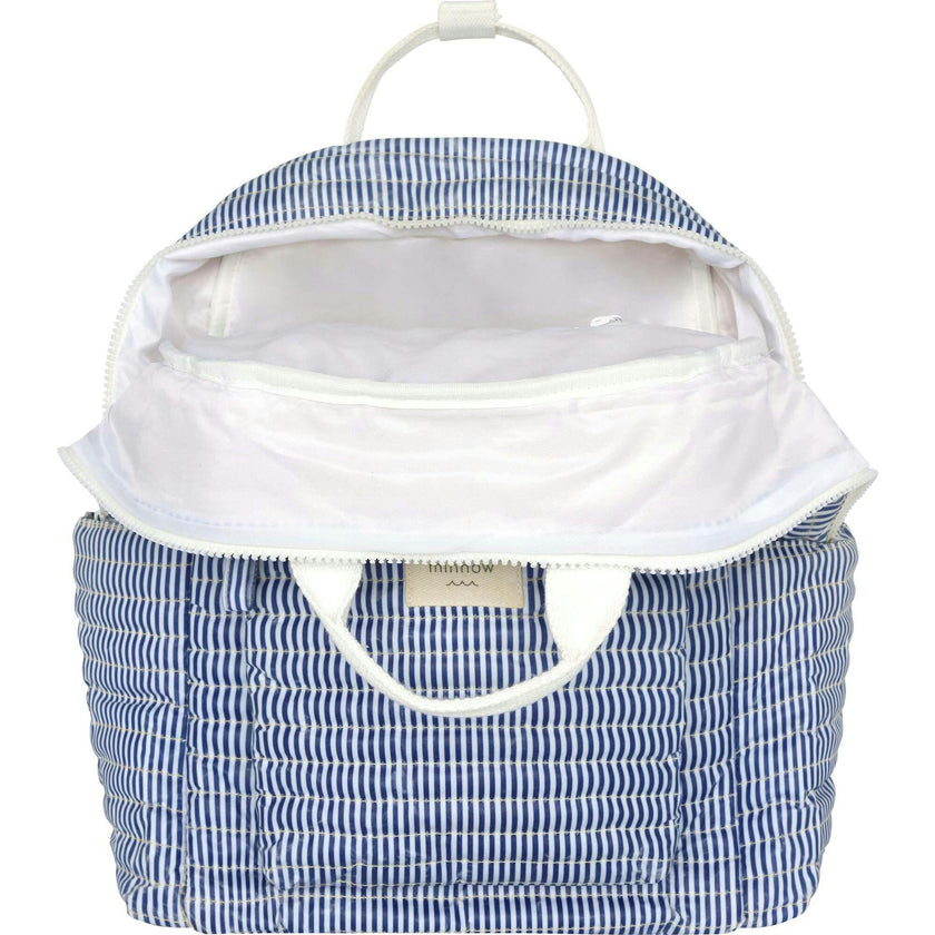 Navy Stripe Everyday Coated Backpack