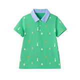 Boys Knit Polo & Short Set | Bunny Toss