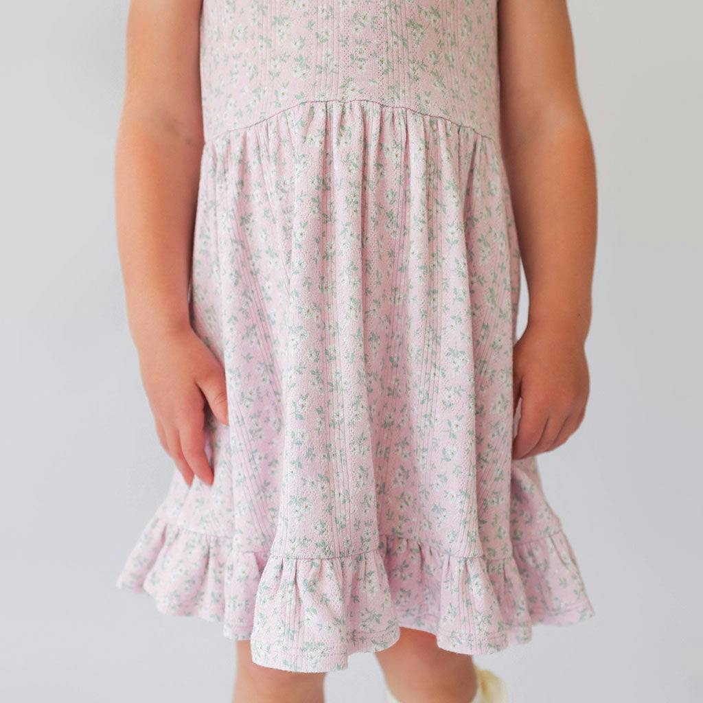 Andina Rose Pointelle Ruffled Twirl Dress