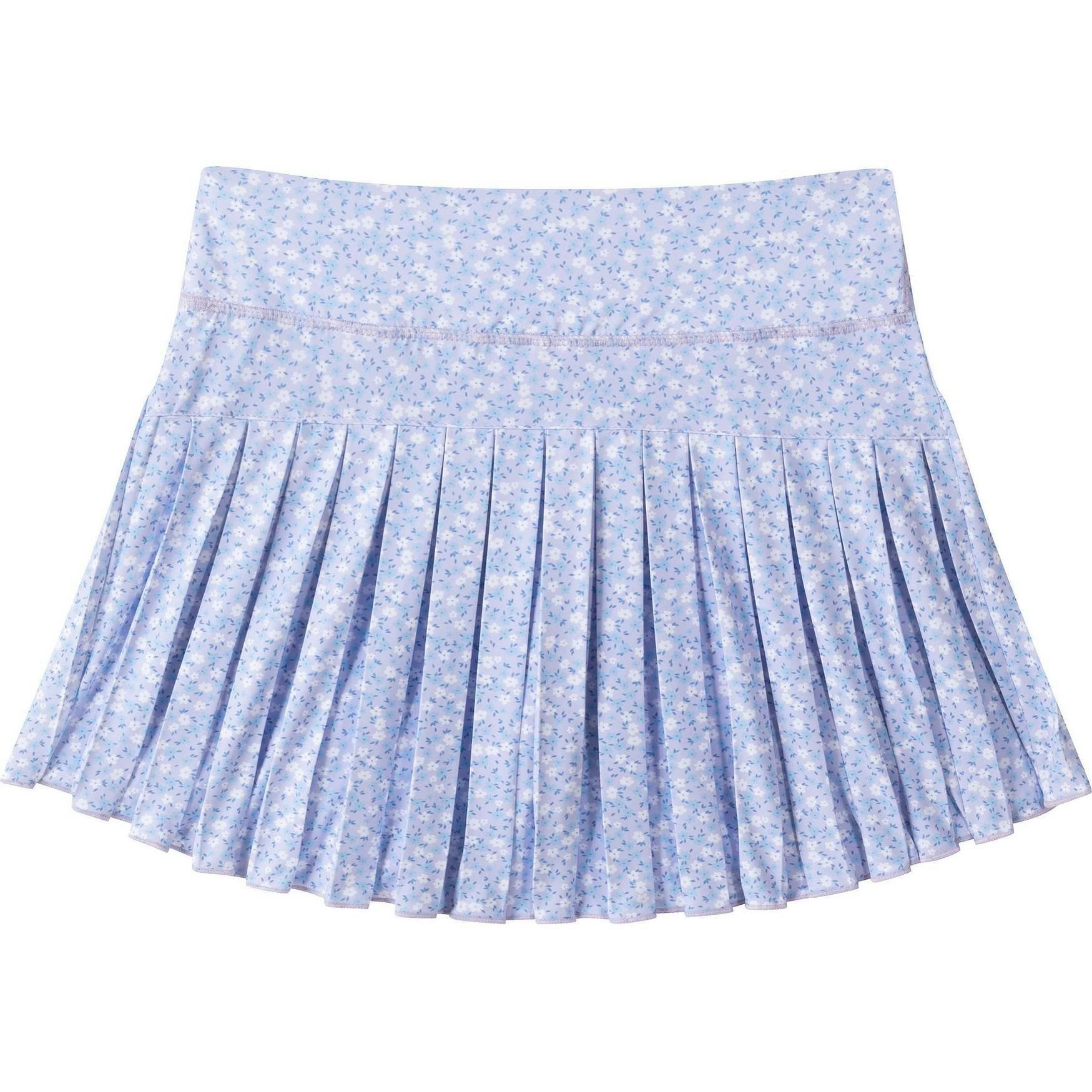 Tween Girls Printed Pleated Skort | Purple Floral