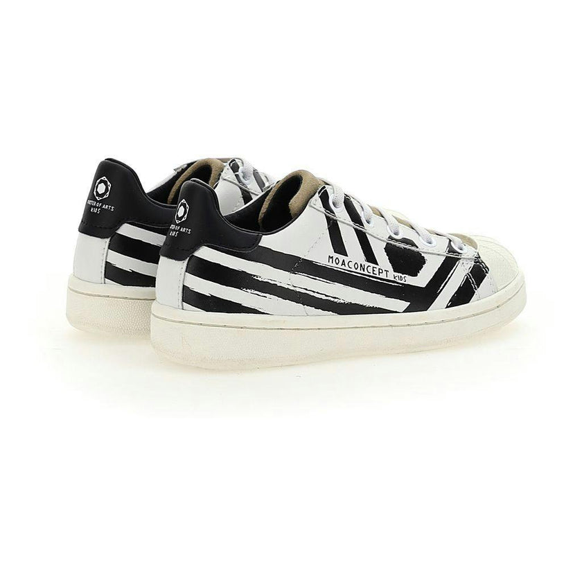 White Striped Sneakers