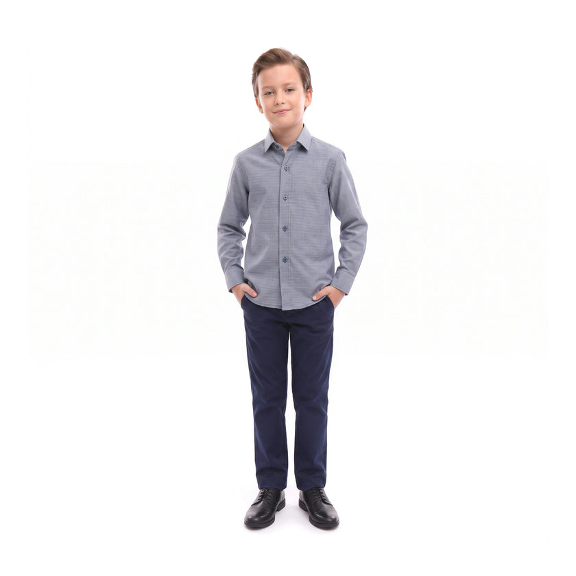 Navy Oxford Dress Shirt