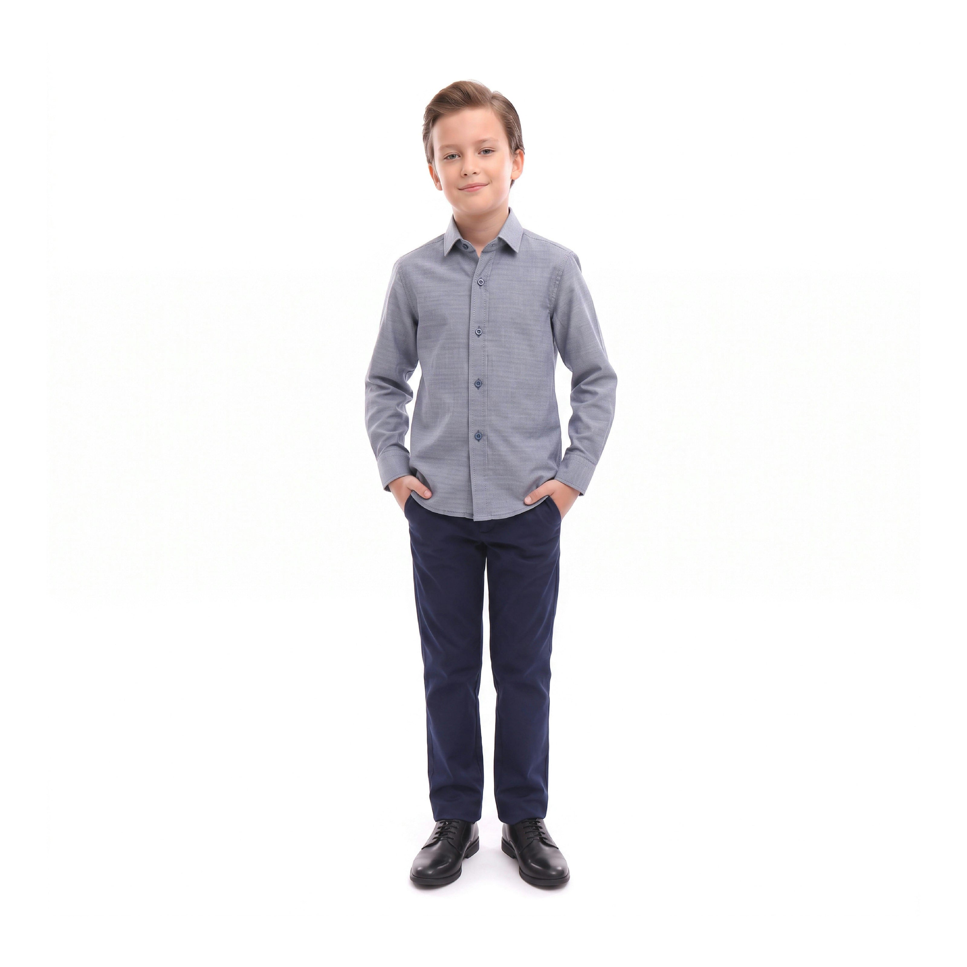 Navy Oxford Dress Shirt