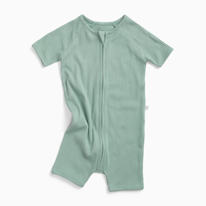 Ribbed Zip Summer Pajamas