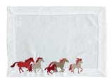 Placemat & napkin - Cavalcade embroidery