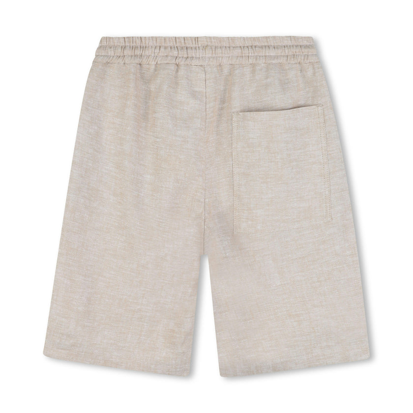 Ivory Textured Shorts