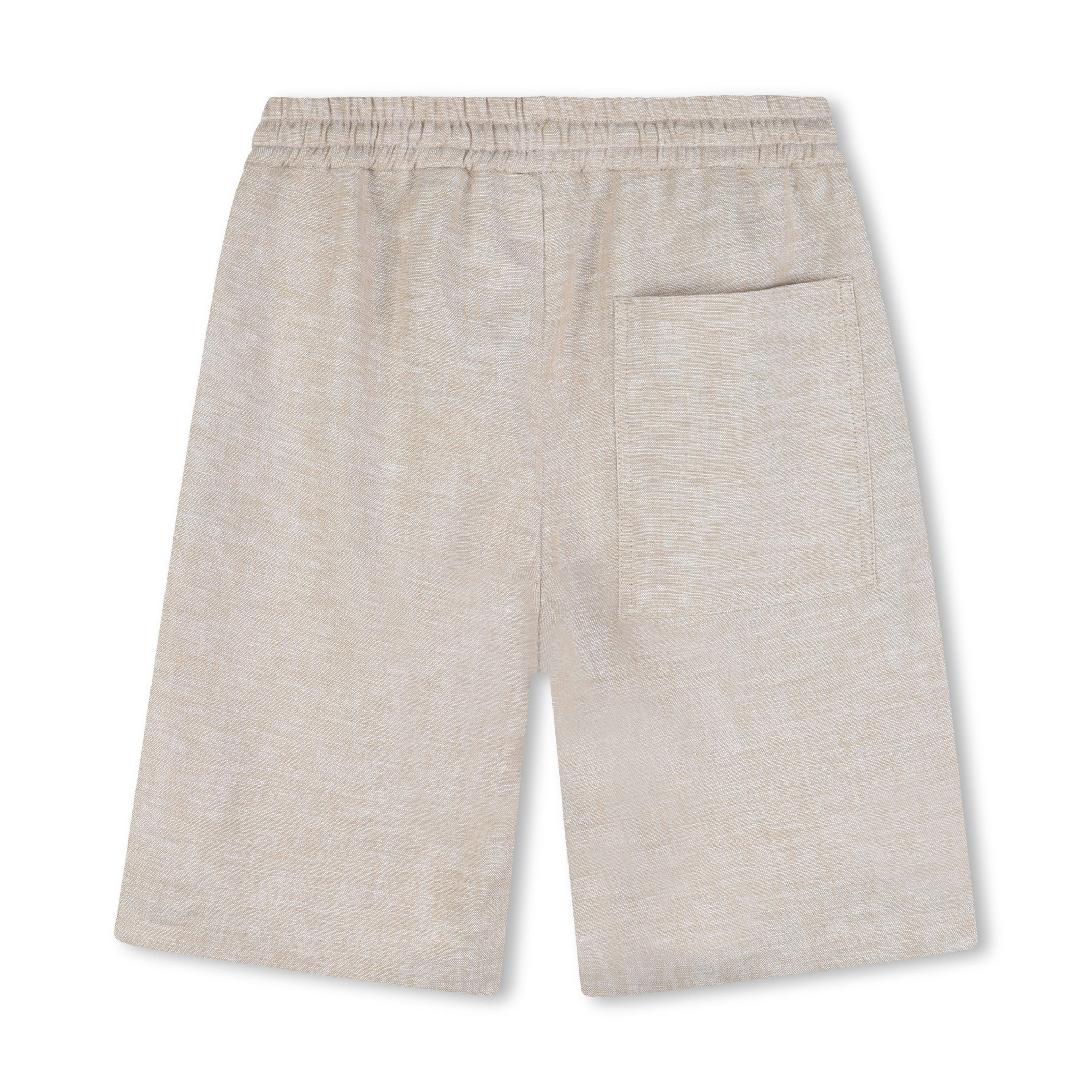 Ivory Textured Shorts