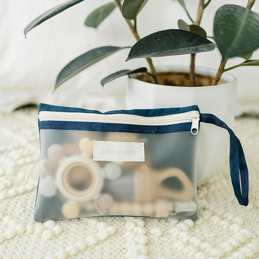 Small Pouch (Link Pink and Navy)