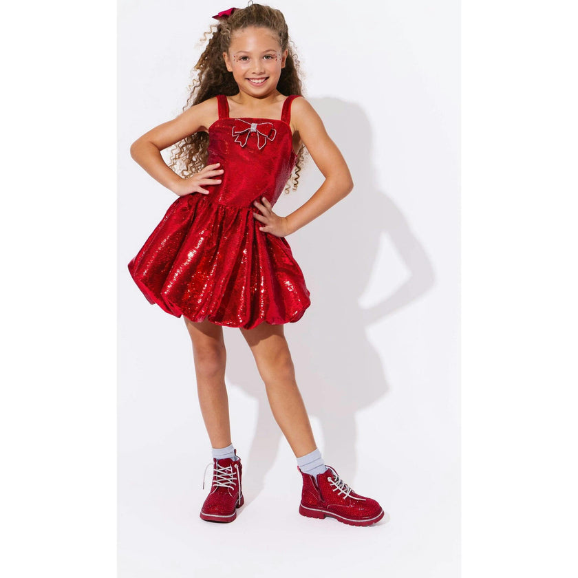 Ruby Sequin Bubble Dress