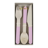 Soft Pink Wooden Cutlery Set