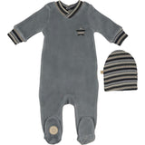 Striped Star Footie & Hat Set
