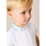 Audrey Toile Peter Pan Collar Bodysuit in Blue (1mth-2yrs)
