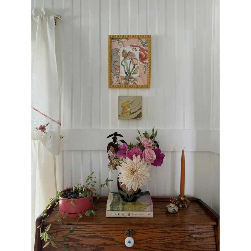 Slow Seeds No. 17 – Original Watercolor & Oil Pastel Painting